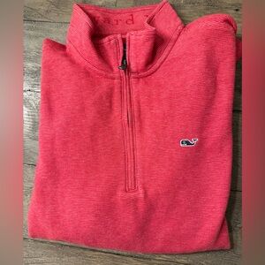 Vineyard Vines Red Quarter-Zip Pullover